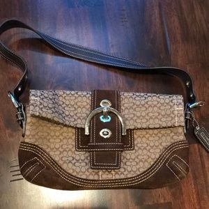 Coach F05q-3628 Brown Leather Shoulder Bag